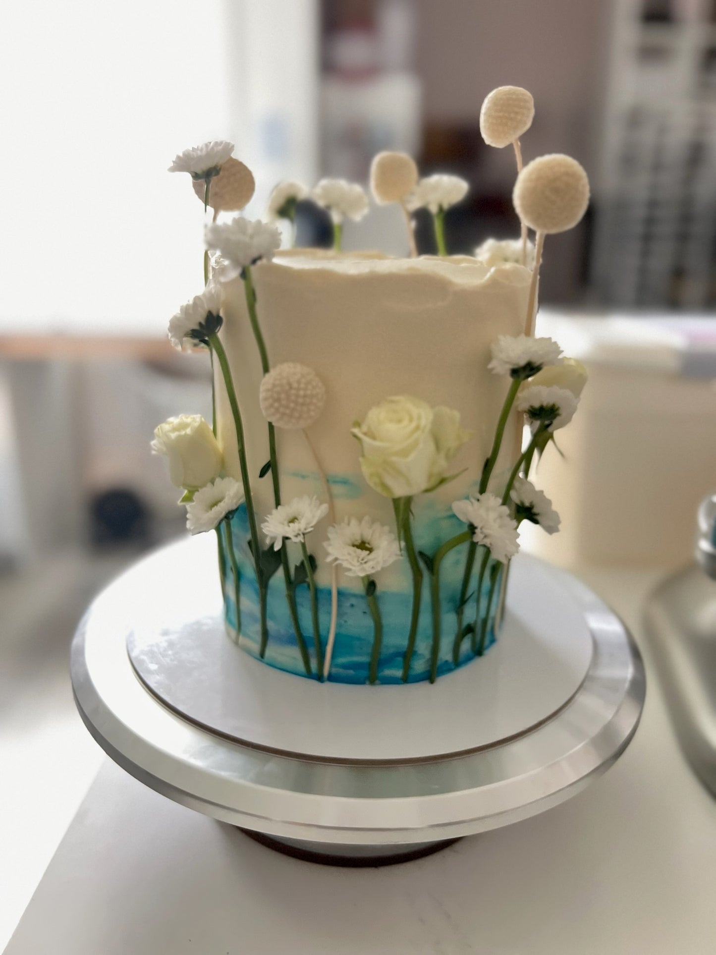 3 Layer Floral Cake